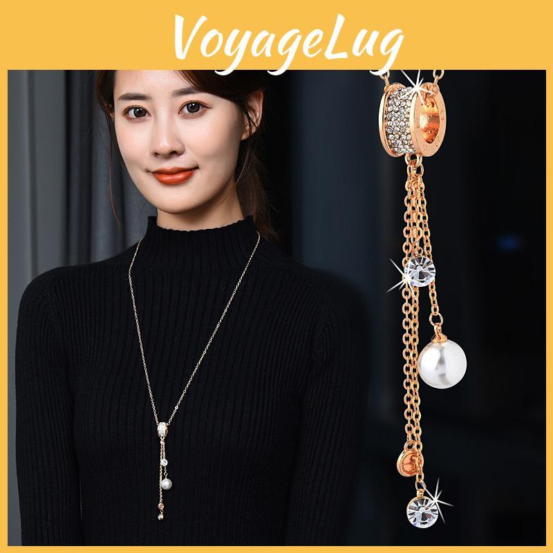 Stylish Long Tassel Sweater Necklace For Women In Geometric Design Perfect For Autumn And Winter