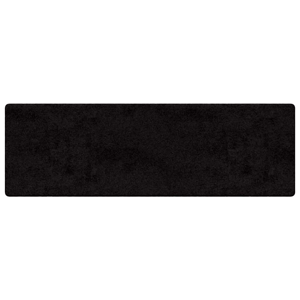 Black Carpet Runner 50 X 200 Cm 100percent Polypropylene Tuft