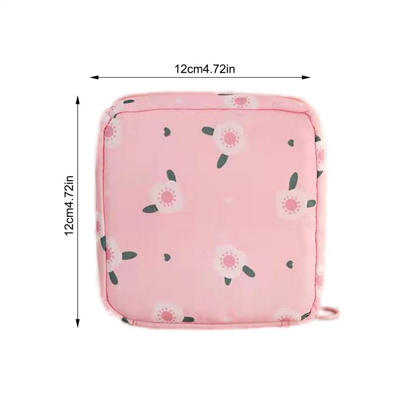 Cartoon Cute Sanitary Napkin Storage Bag Portable Large Capacity Menstrual Packet Cartoon Cute Waterproof Period Bag with Zipper