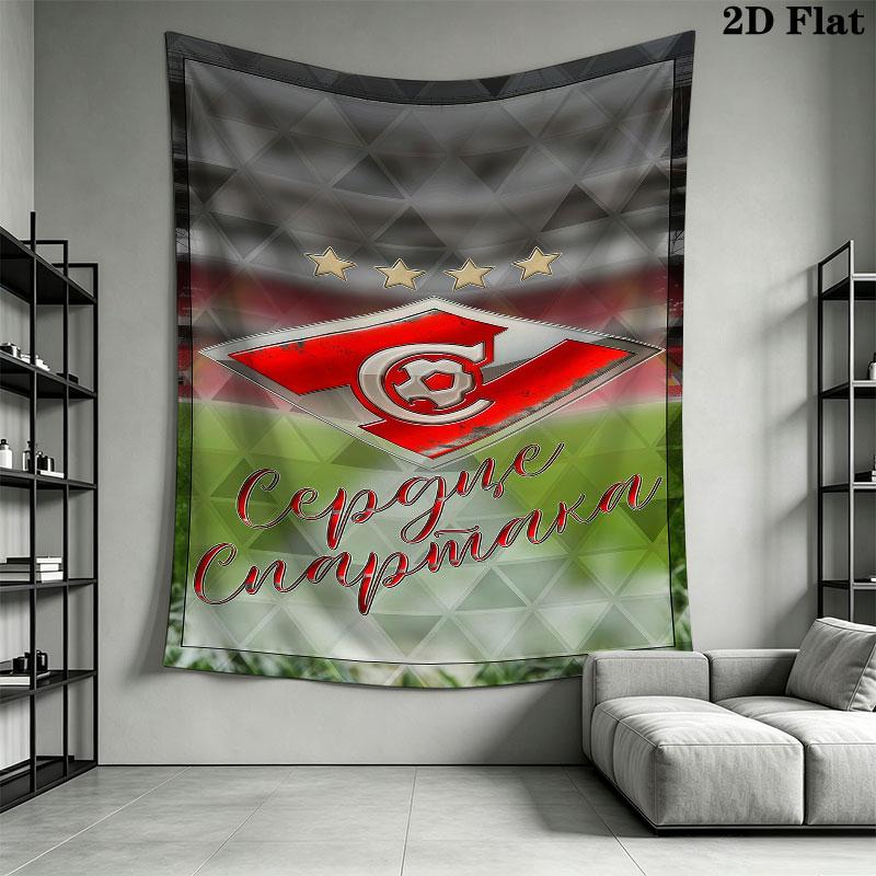 Spartak Moscow Pulse Wall Hanging Printed Fabric Blanket Decorative Tapestries for Bedroom Living Room Home Decor