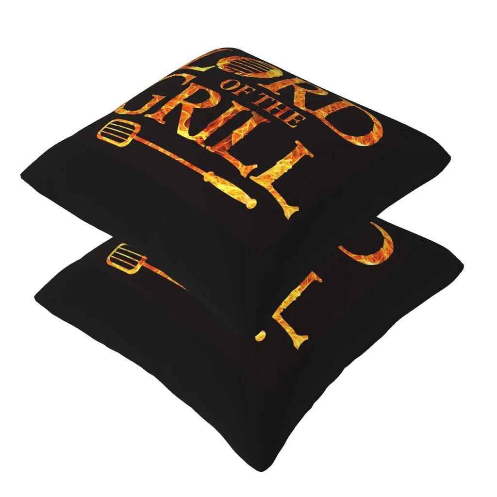 Lord Of The Grill, Barbecue Chef 2 Pcs Square Pillowcase Pillow Cover Cushion Decor Comfort Throw Pillow For Home Living Room