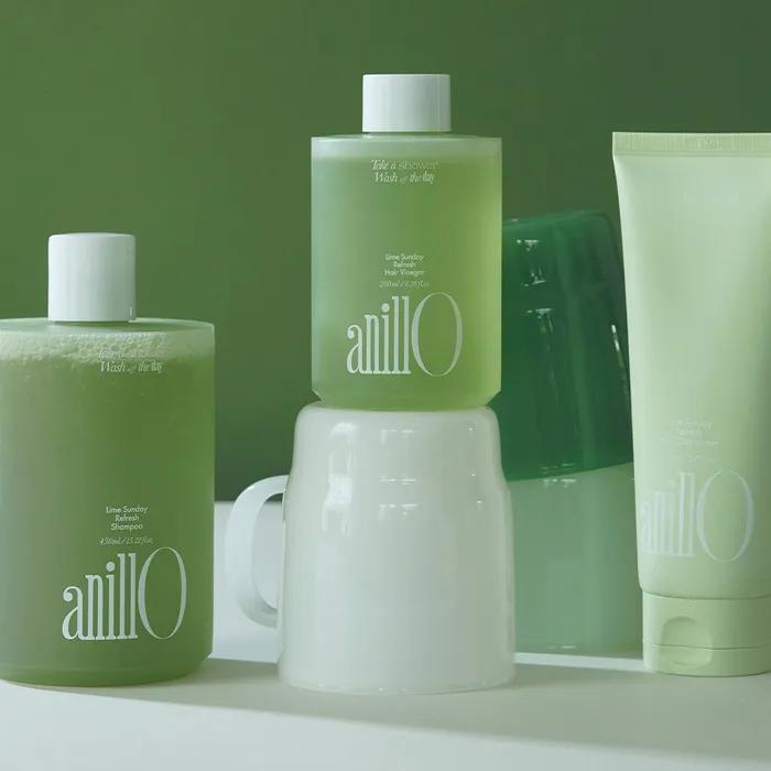 Lime Sunday 3-Piece Set (Shampoo 450ml + Vinegar 200ml + Conditioner 150ml)
