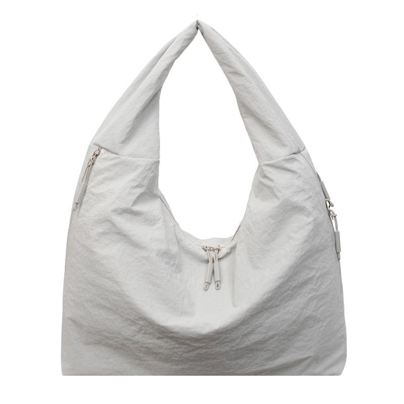 Japan and Korea Lazy Wind Washed Canvas Bag Large Capacity Shoulder Handbag Literary Youth Solid Color Commuter Cloth Bag