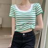 Women's  Tops Slim Sweet Casual Simplicity Knitted O Neck