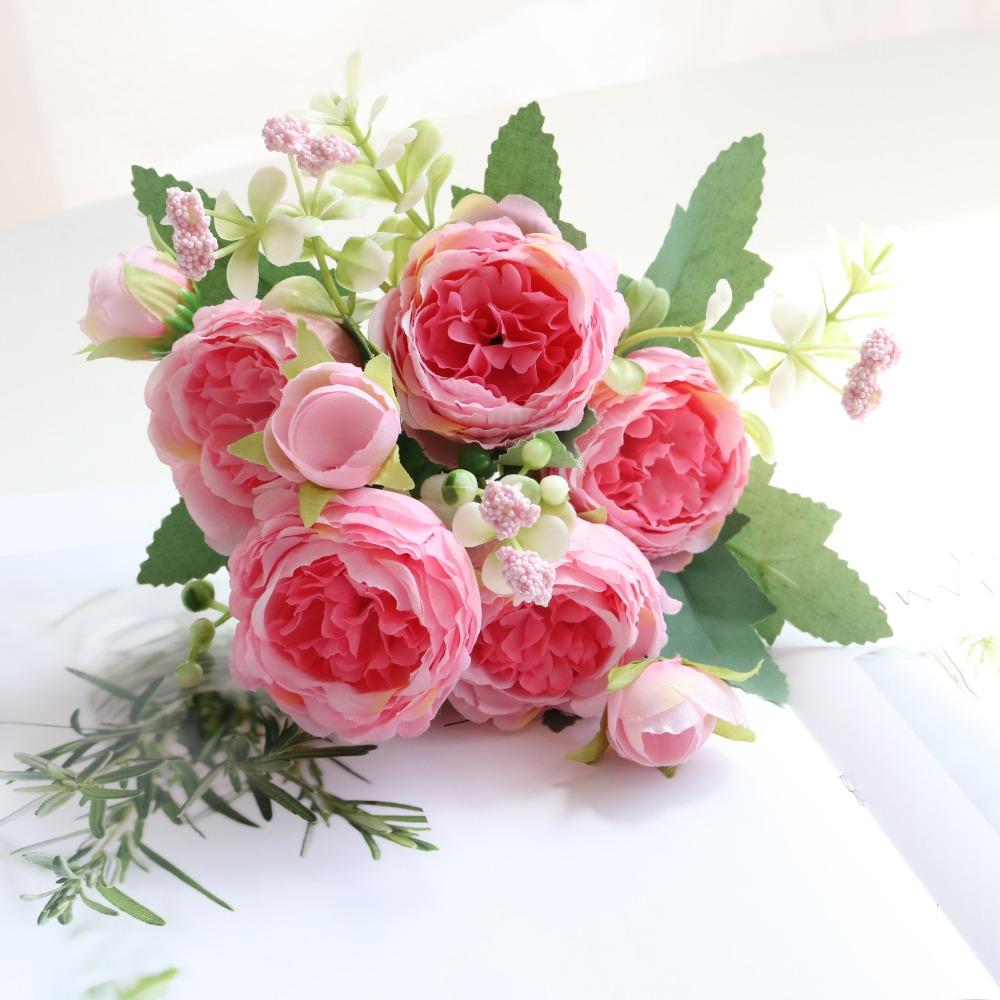 Vases Decoration Artificial Rose Flowers Peony Shape Festival Decoration  Festival Use