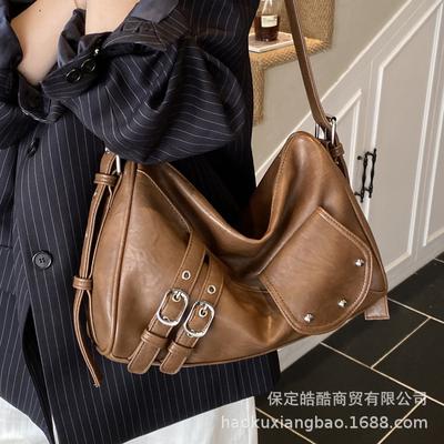 Retro Fashion 2025 New Large-capacity Commuter Tote Bag Light Luxury Niche High-end Messenger Bag Shoulder Bag
