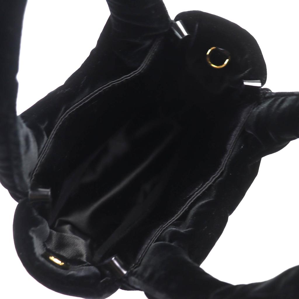 PRADA Shoulder Bag Padded velvet mini handbag with triangle logo, 2-way 1BA410 Used