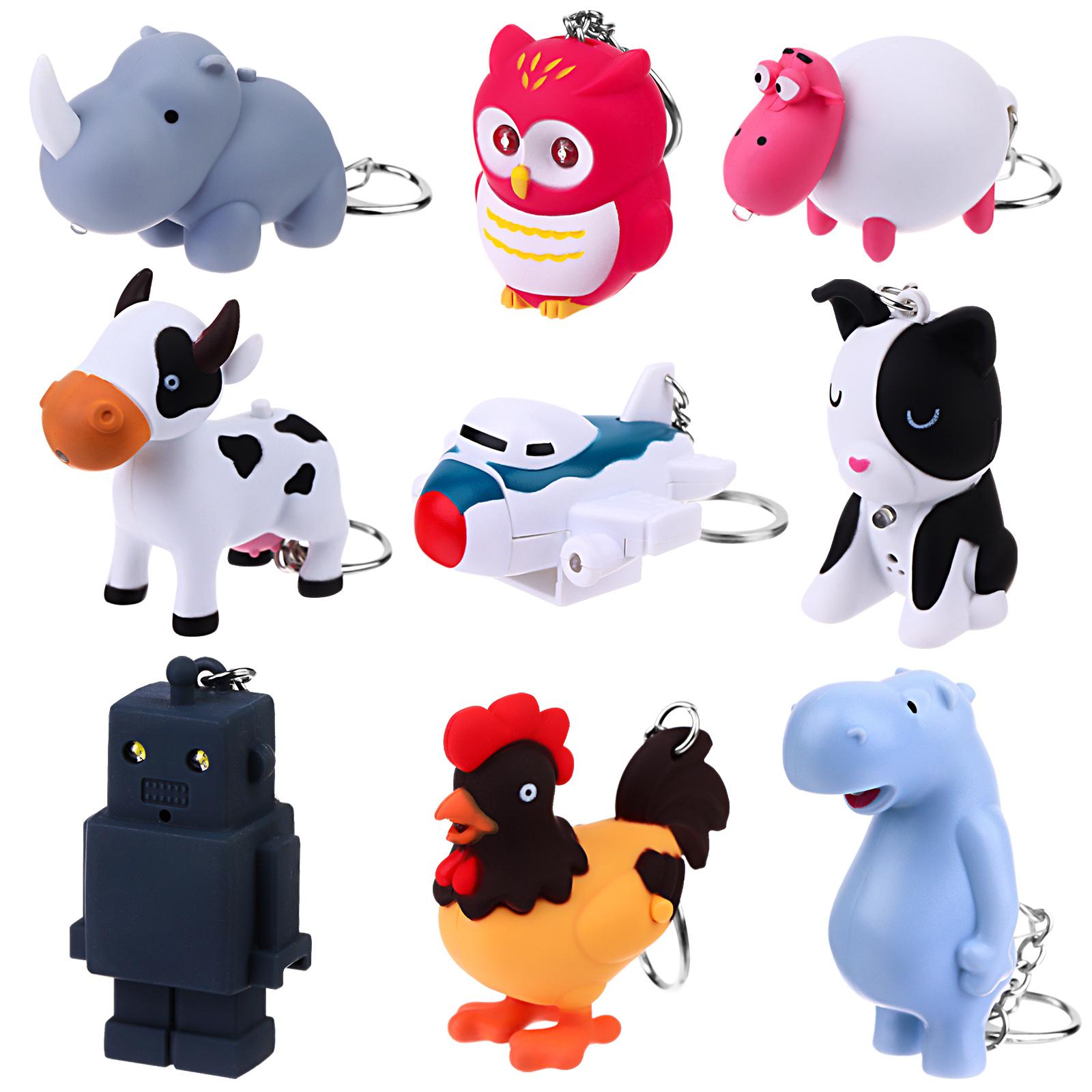 

9Pcs Nurse Flashlight Pediatric Nurse Flashlight Keychain Animal Flashlight Puppy Keychain Sheep,Calf,Rooster,Robot,Airplane,Hip армия зеленый