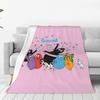 Custom Funny Cartoon Barbapapa Wallpaper Blankets Warm Flannel Throw Blanket For Sofa Office Bedspreads