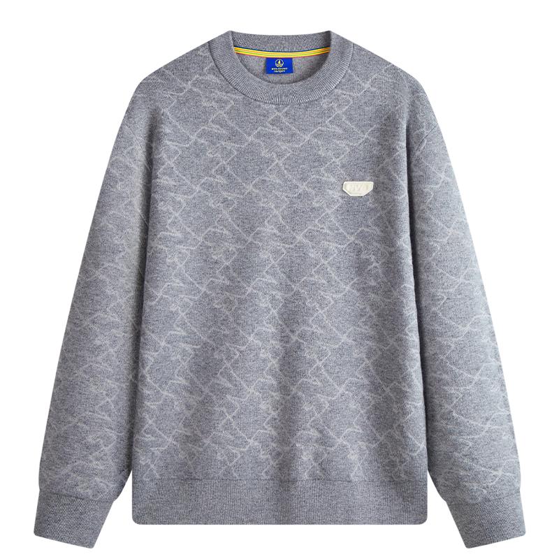 NVG·YOUNG Unisex Letter Wool Blend Sweater