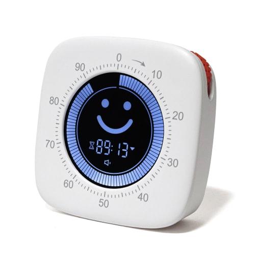 HATUSOKU Digital Visual Timer with Smiley Face, Study Timer, Silent Mode, Vibration Mode, and Remaining Time Display (TM04)