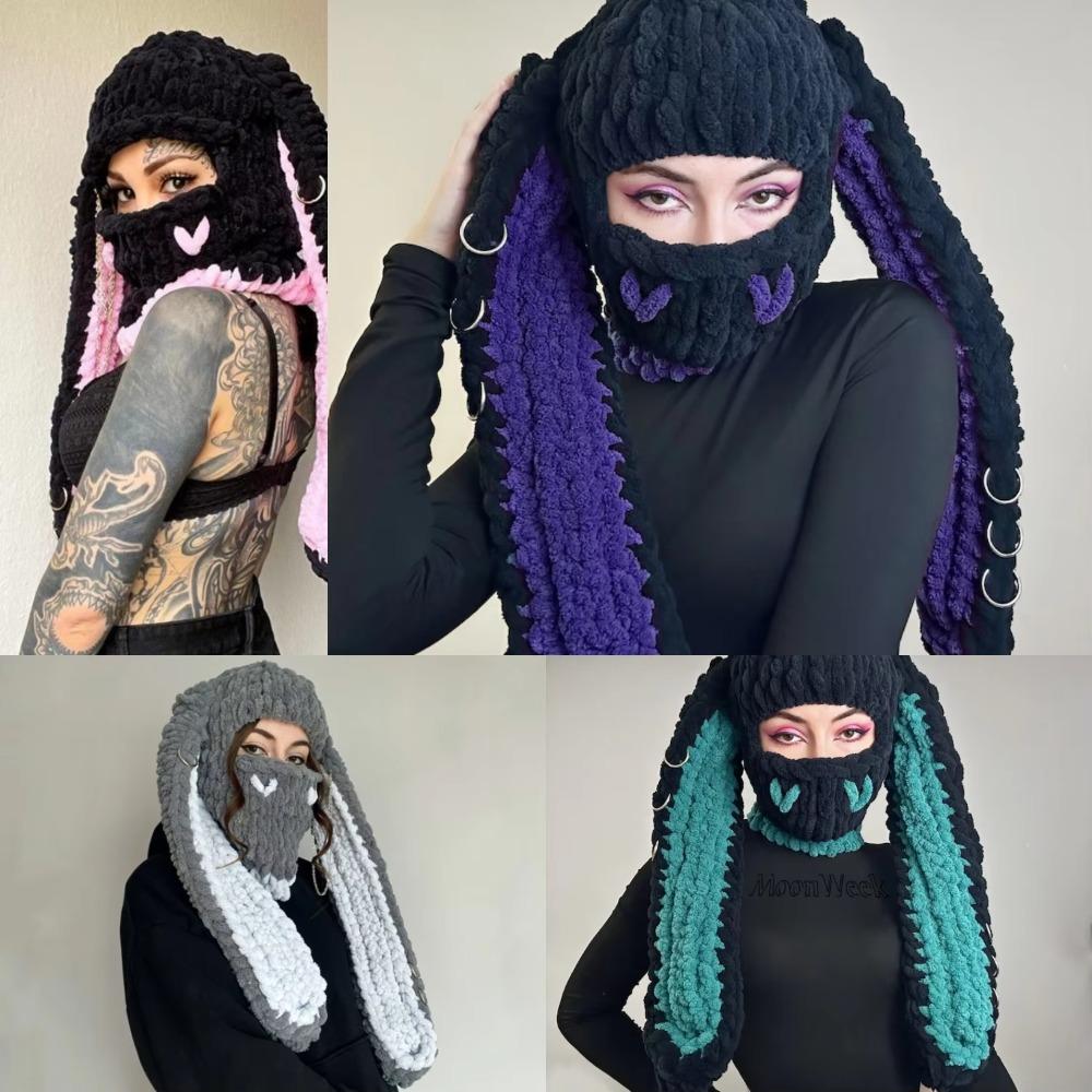 Warm Beanie Long Ear Hat Fluffy Animals Ears Hats Cute Bunny Ears Hat  Cosplay Party