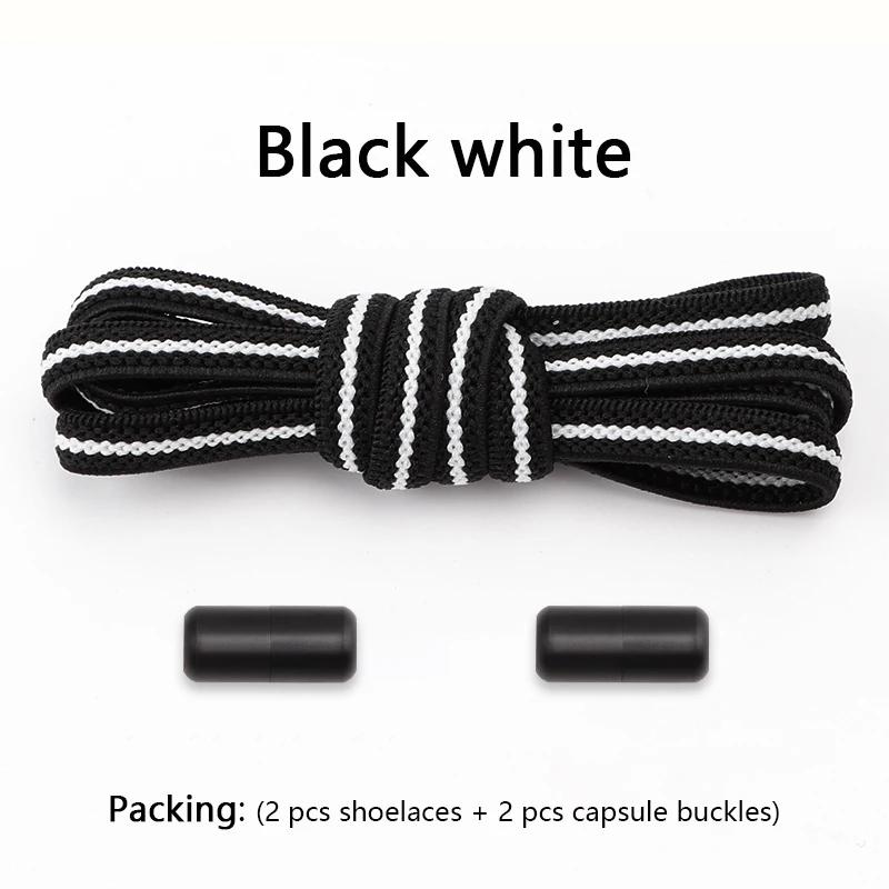 1 Pair Flat Shoe Laces for Sneakers Elastic Shoelaces Without Tie Convenient Quick On And Off Lazy Shoelace Accessories