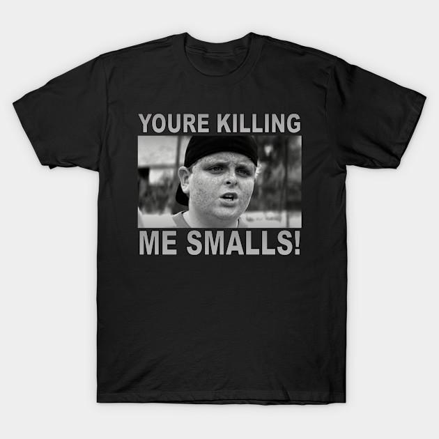 Men Black Print T-shirt You Re Killing Me Smalls / Sandlot / Black And White No-Cut Transfer Paper Print Cotton Tshirt 2XL чёрный