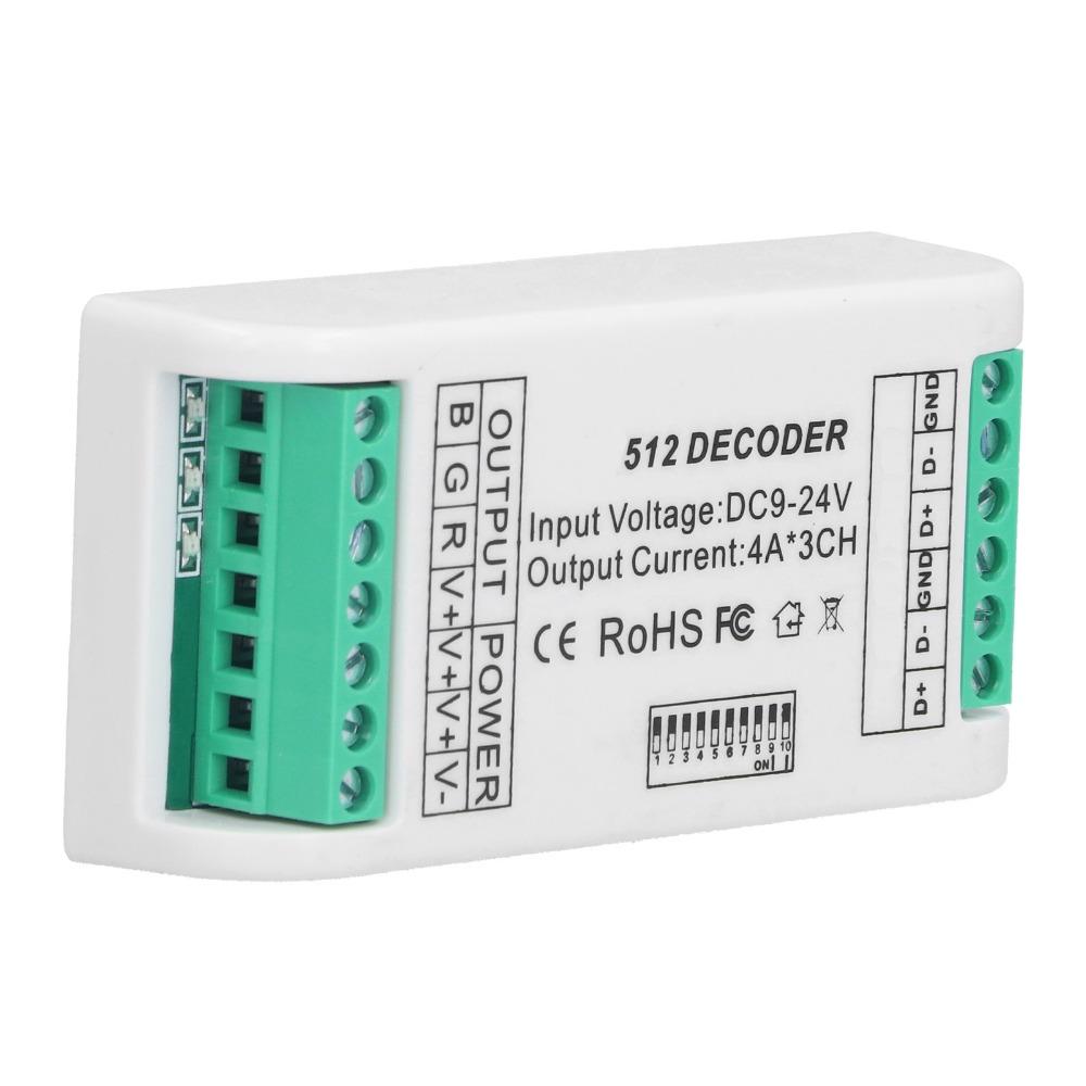 Plastic Material RGB Controller 9‑24V DC RGBW Decoder LED Decoder Controller  Wall Washer Light
