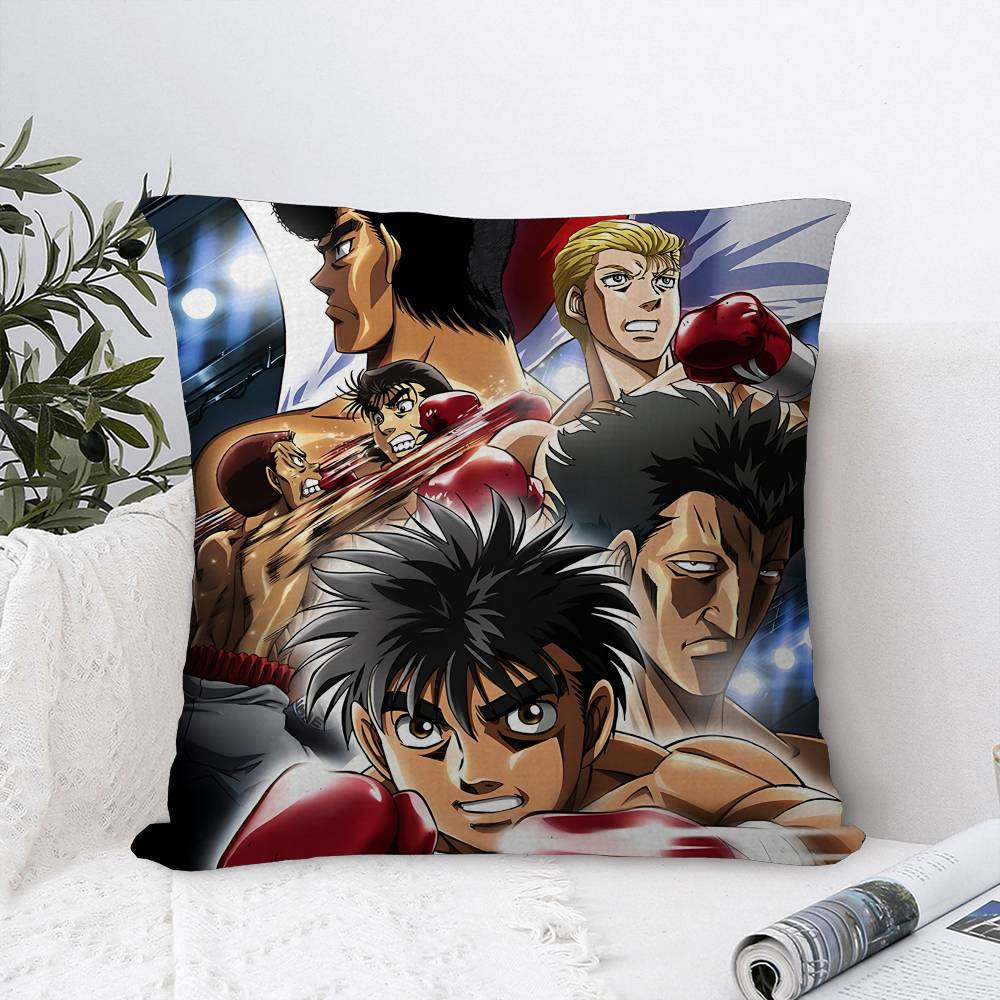 Japanese Manga H-Hajime No Ippo Cushion Cover Pillowcase Upholstery Sofa Throw Pillow Home Decor Pillowcas Peach skin 18*18(CM)-1Pcs