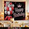 Party Backdrop Birthday Balloon Red White Photo Booth Background Front Door Decor