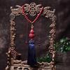 Cinnabar Auspicious Clouds Gourd Rearview Mirror Tassel - Premium Car Pendant Ornament