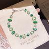 Sea Crystal Zirconia Water Drop Bracelet: Light Luxury Cool Style Jewelry for Women