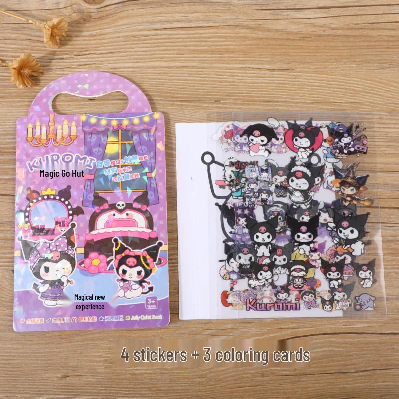 Наклейки Sanrio Labubu - Милые мультяшные граффити и раскраски для украшения журналов.