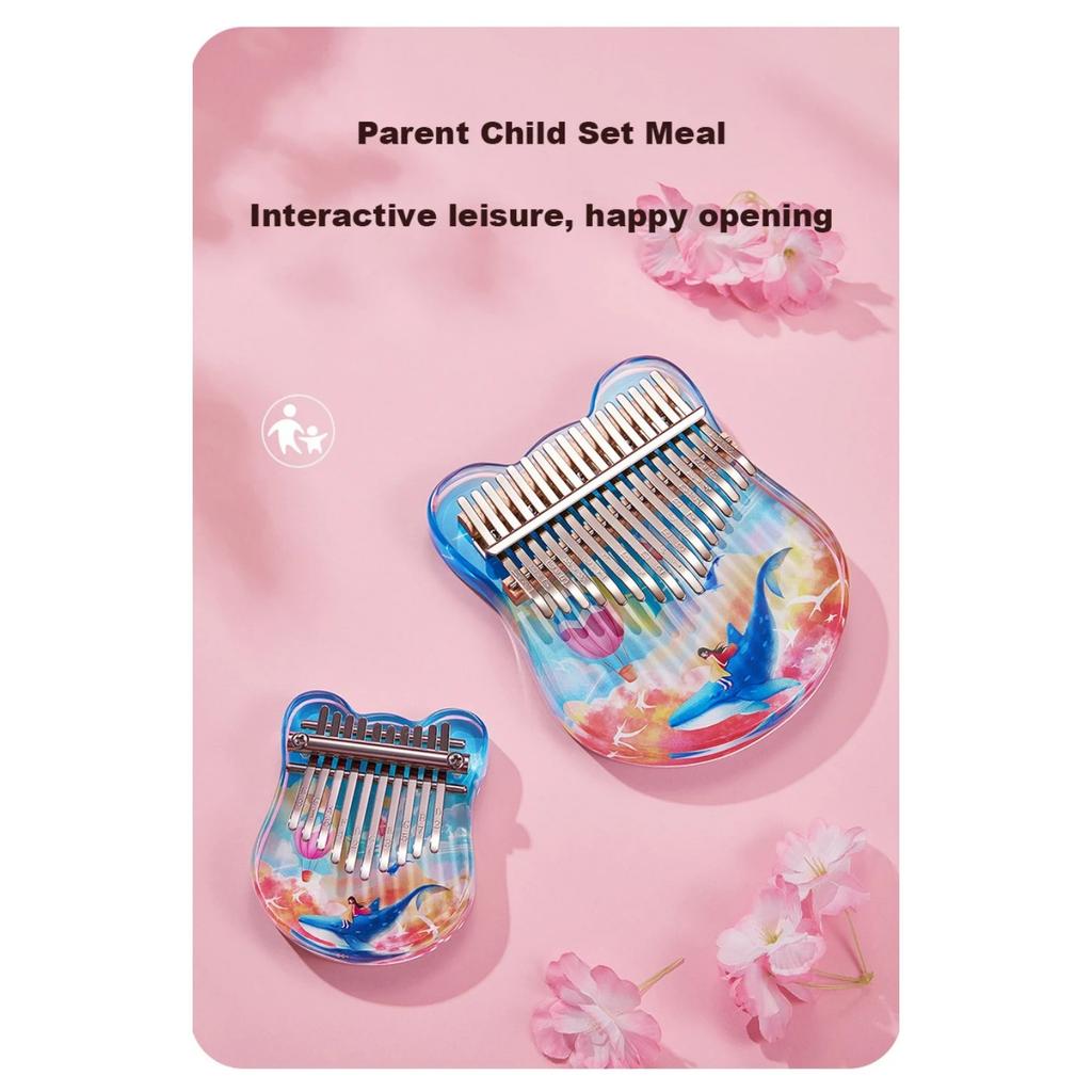 Mini 10 Keys Kalimba Thumb Piano Crystals Acrylic Kalimba Finger Piano Beginner Keyboard Instrument Music Lover Gifts