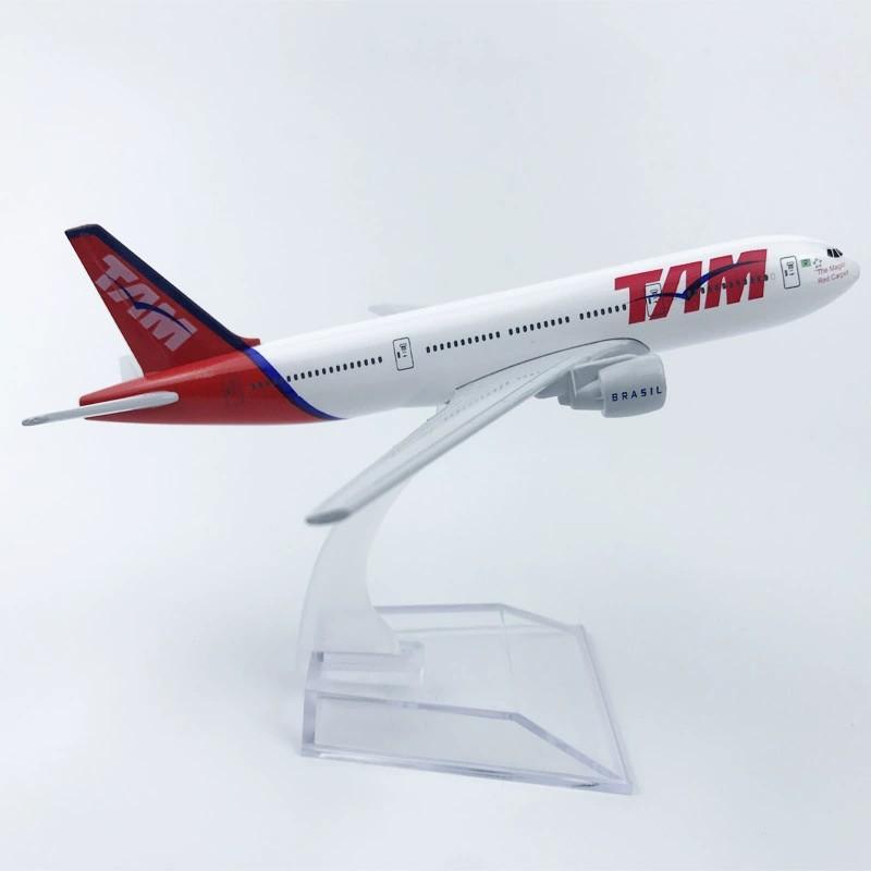 Display Model B777 16CM Brazil TAM Airways Metal Alloy Material Passenger Aircraft Model Airplane Decor For Aviation Enthusiasts