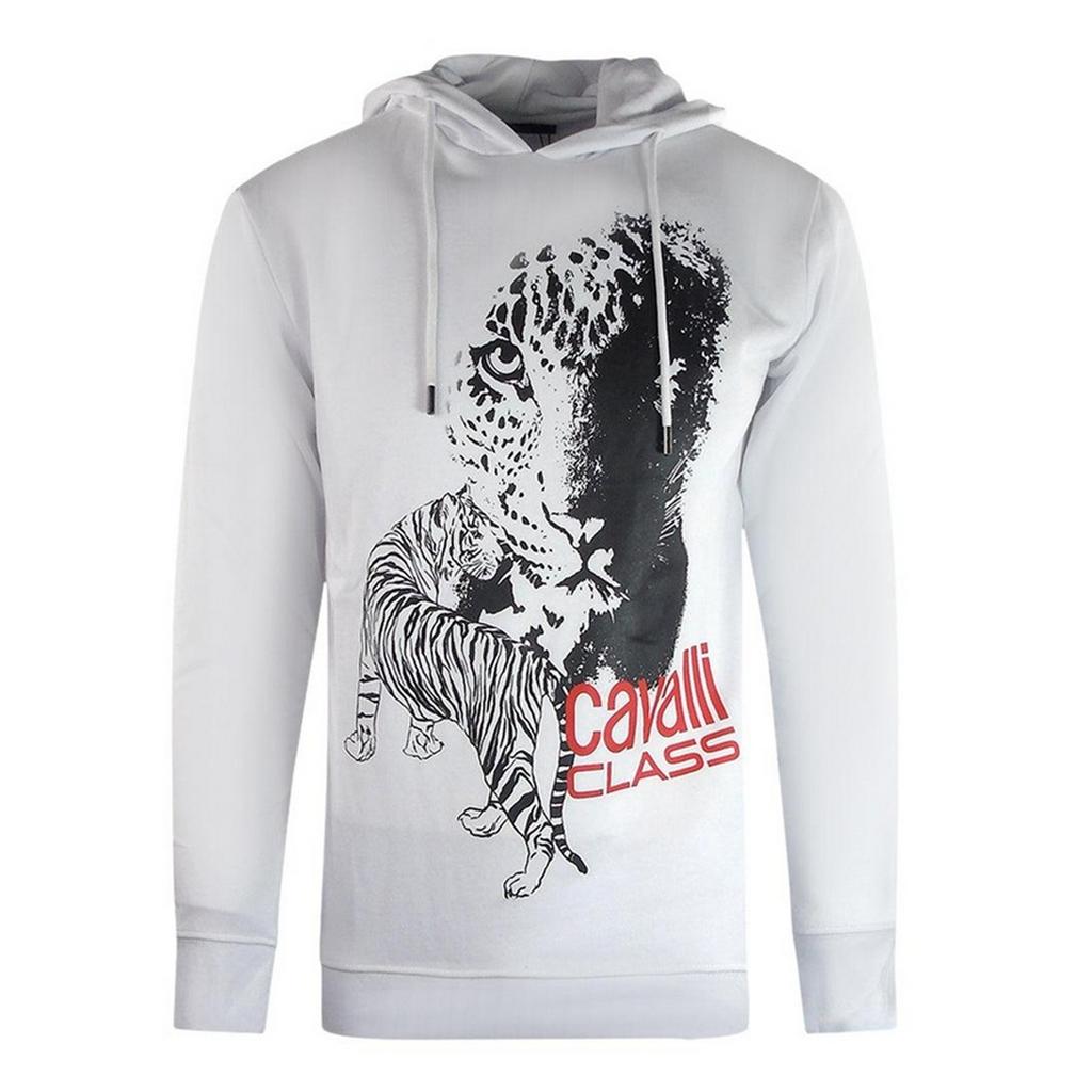 Cavalli Class Mens Tiger Logo Hoodie
