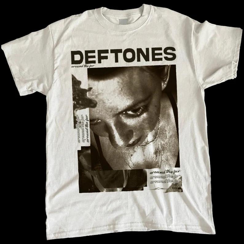 Nowa Koszulka Deftones Around The Fur, Pełne Rozmiary S do 5XL, kolor biały, Koszulka Unisex
