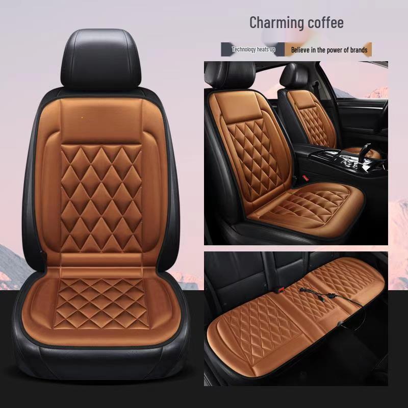 12V Electric Heated Plush Car Seat Cushion for Winter