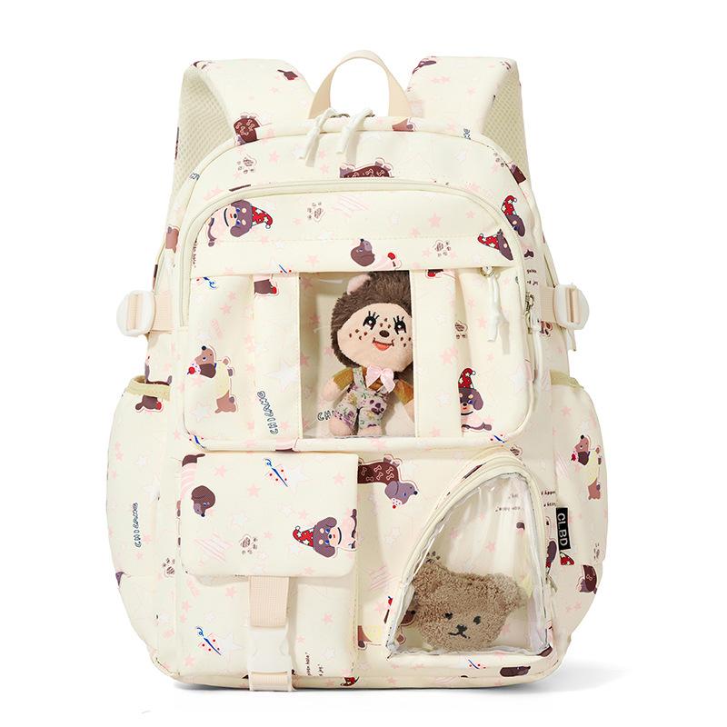 Printed Junior High School Student Backpack Waterproof Large Capacity Schoolbag Women's Backpack