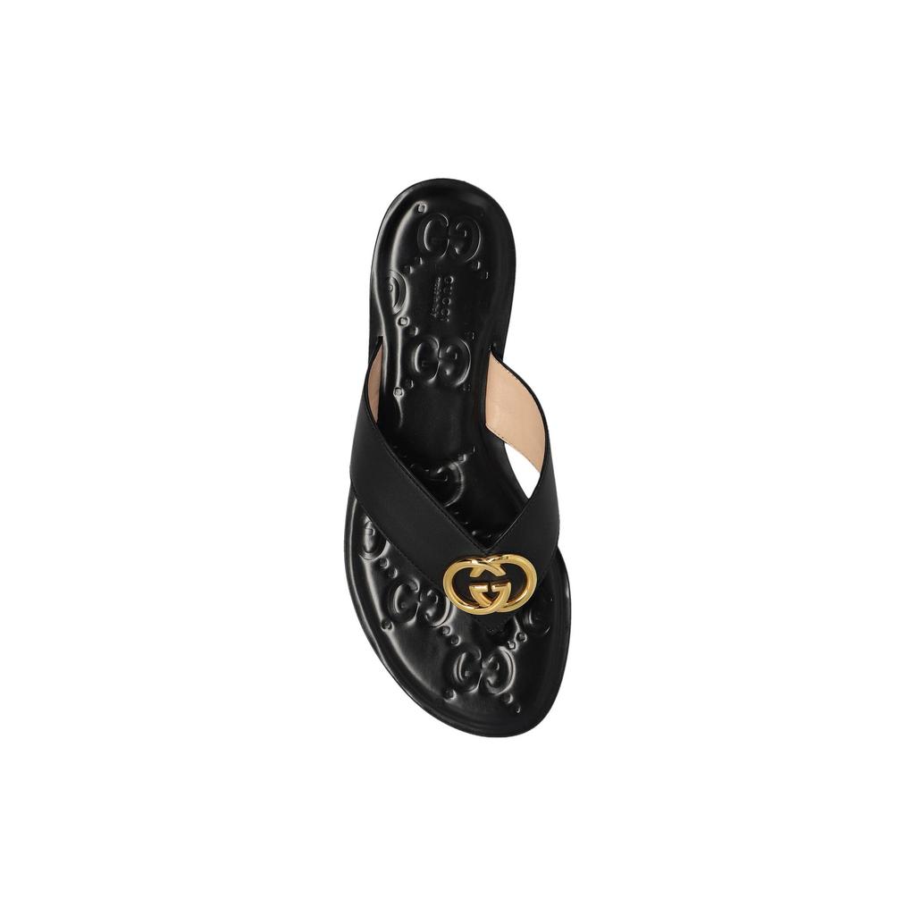 Gucci Interlocking G Thong-strap Slides 695207 A3N00 1000