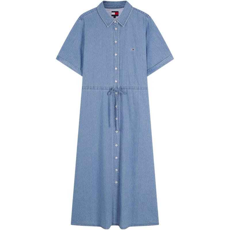 

TOMMY JEANS Women s Retro Loose Fit Denim Shirtdress M