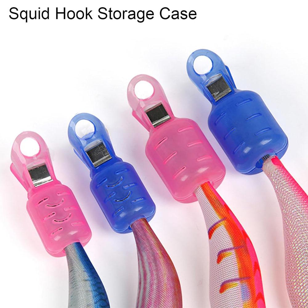 9pcs Squid Jig Hook Cover Anti-Scratch Puncture Wooden Shrimp Hook Cover Storage Case Outdoor Camping Fishing Accessories Tools