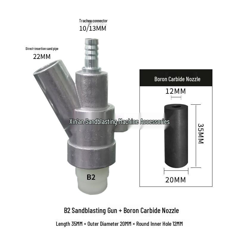 Type B Boron Carbide Sandblasting Nozzle for Manual & Automatic Rust Removal Machines