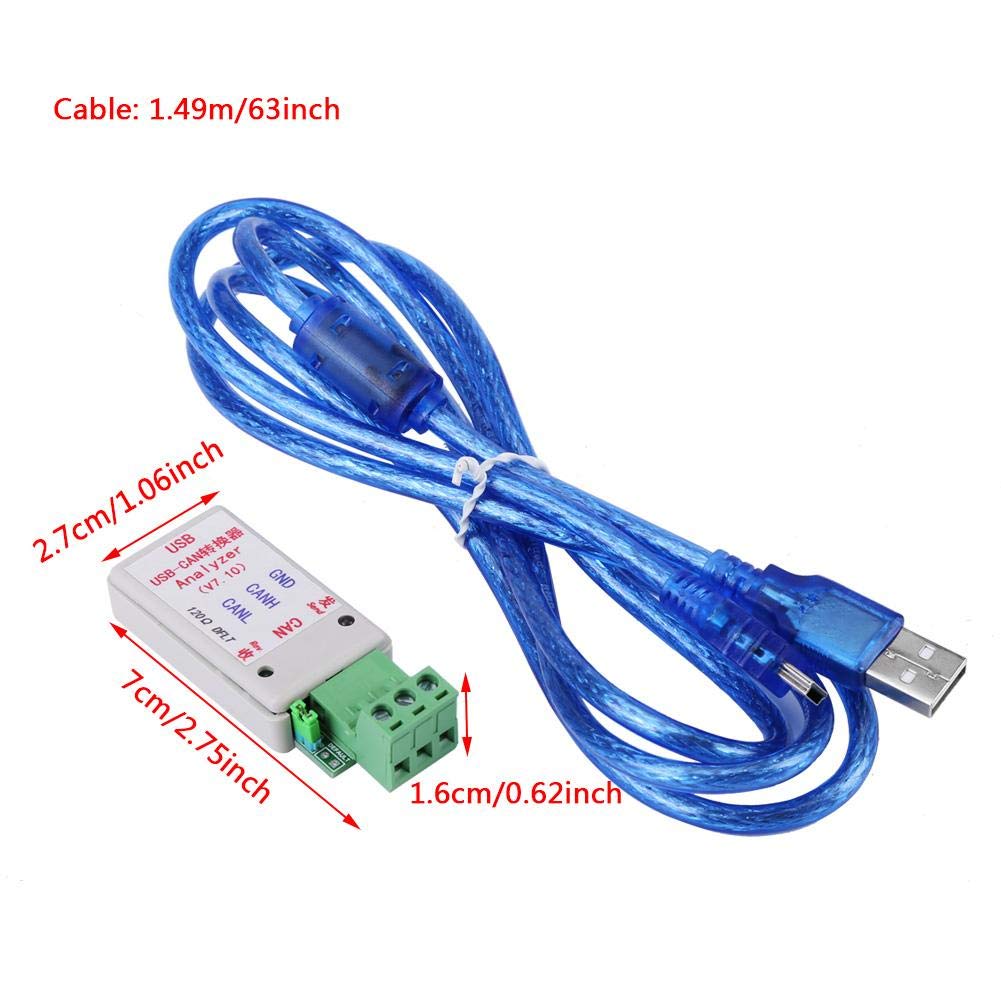 Akozon USB-CAN Bus Converter Adapter with USB Cable, Supports XP/7/8