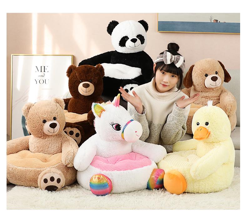 Children's Cute Panda Plush Sofa - Cartoon Tatami Style