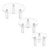 1bag 3 Sets 3 Styles Round Transparent Acrylic Minifigure Display Stands Model Display Riser for Toys Figures Makeup Dessert Storage Mixed Color