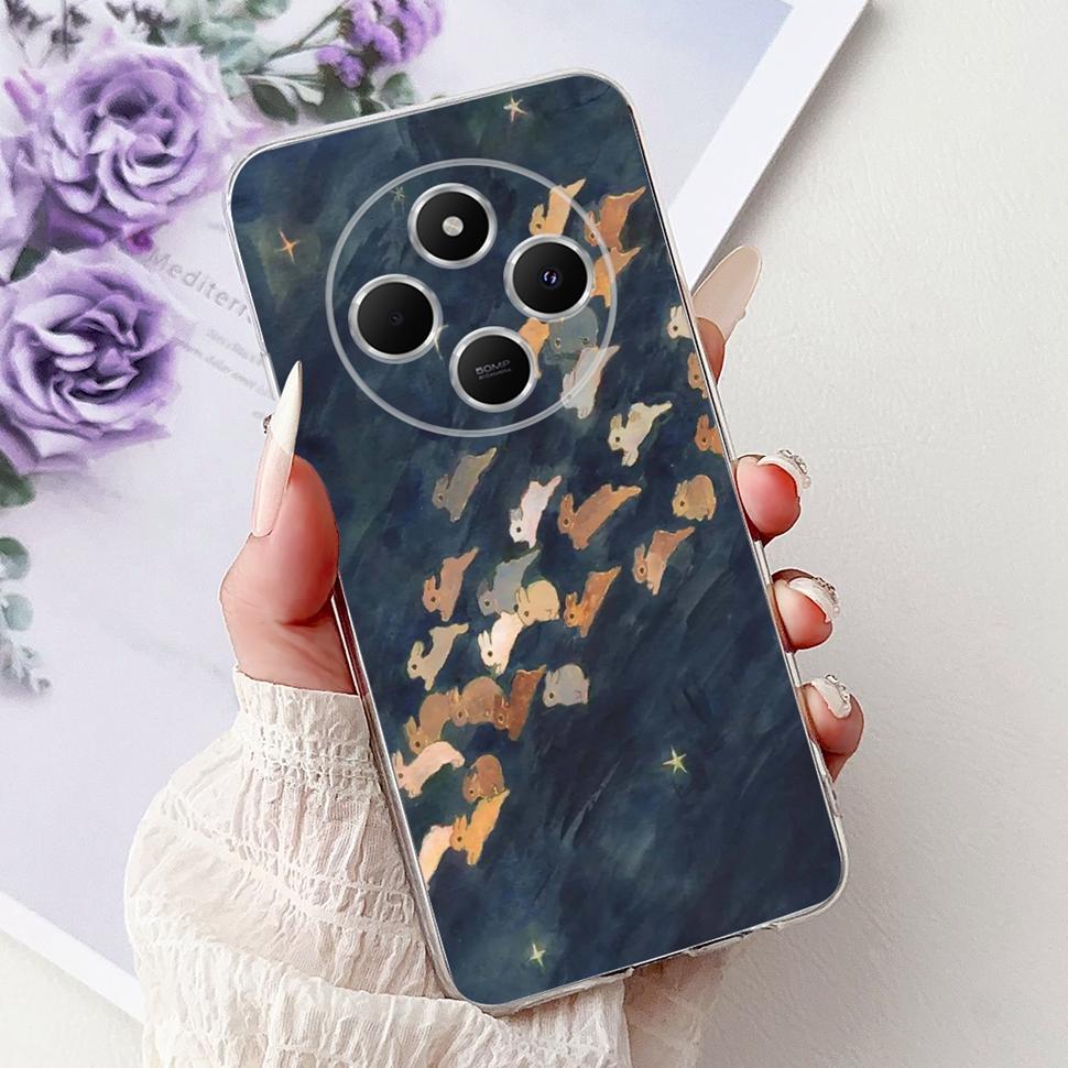 For Xiaomi Redmi 14C Casing Fashion Heart Cat Cover 6.88" Soft TPU Phone Protective Shell For Xiaomi Redmi 14R 14C Cases Coque