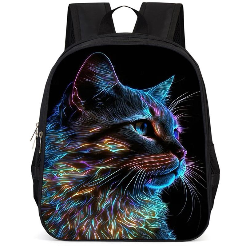 Adorable Cat 15-inch Large Capacity School Backpack Lightweight Oxford Fabric