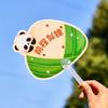 Lightweight PP Material Dragon Boat Festival Fan Motivational Slogan Print Flexible and Unbreakable Cute Zongzi Cartoon Paddle
