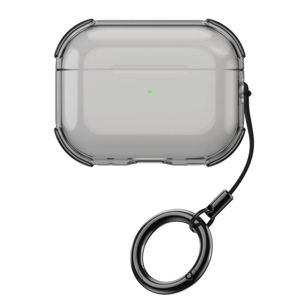 TPU Transparent Protective Case Full Protective Shockproof Earphone Case With Lanyard Keychain Dustproof for AirPods Pro 3