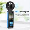 Handheld High Accuracy Anemometer Double Bearing 8-blade Fan Digital Anemometer LCD Backlit Color