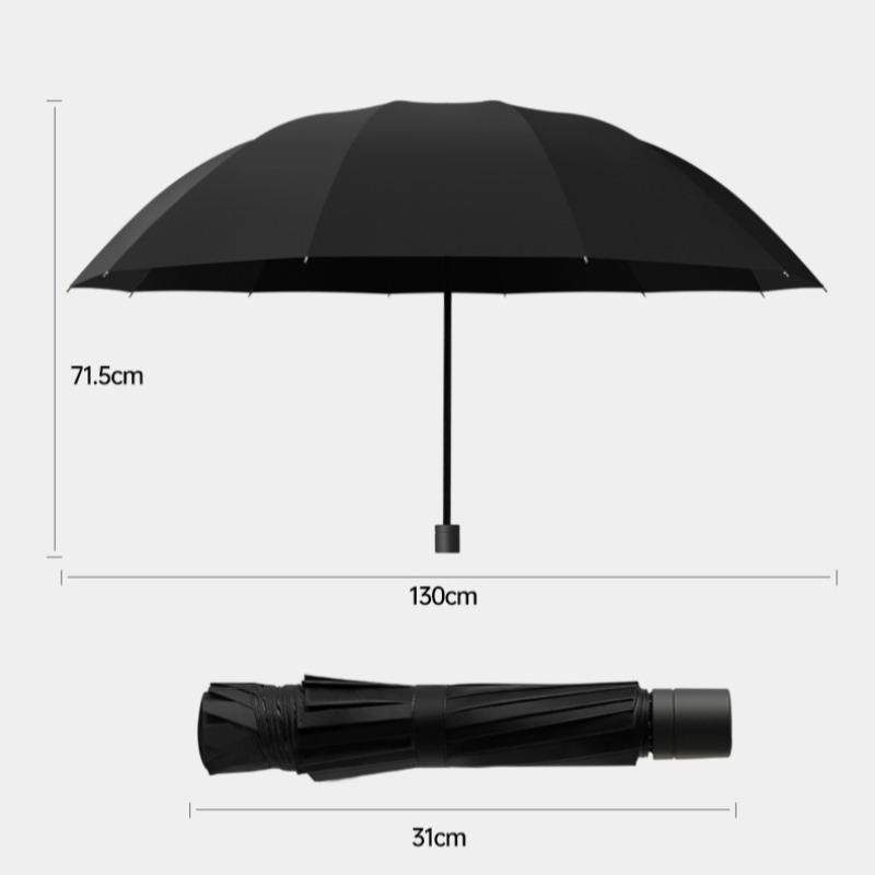 Manual Folding Umbrella 12 Ribs Extra Large Men Women Double Size Sun Rain Dual Use Windproof Umbrella for Outdoor Protection