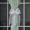 Curtain Tieback Beautiful Bow Lace Holder Hook Buckle Clip Pretty Beige Tie Cords Polyester Decorative Home Accessorie