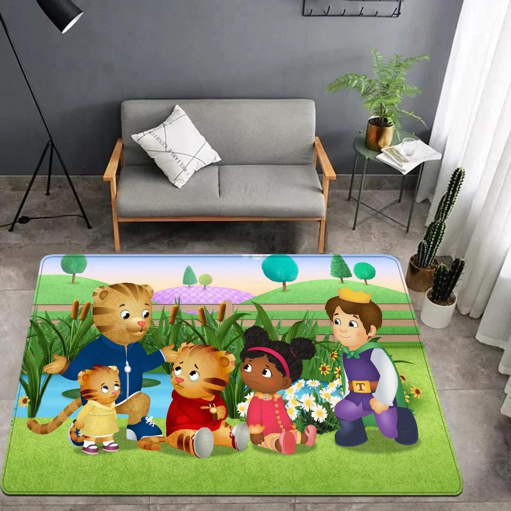 Daniel-Tigers Stop Hallway Carpet Washable Non-Slip Living Room Sofa Chairs Area Mat Kitchen Doormat Area Rug