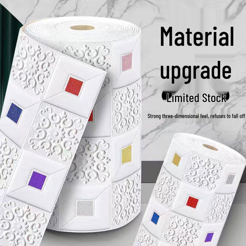 3D Waterproof Self-Adhesive Wall and Ceiling Wallpaper for Living Room and Bedroom Decor.