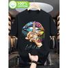 Peaceful Wisdom Whisper Lips Let It Be Graphic TShirt Soft Cotton Short Sleeve Casual Tee for Men