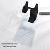 Square Neck Seamless Camisole with Chest Pads: Comfortable, Wide Strap, Fixed Cups, Beautiful Back Design for Women.
