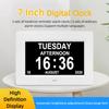 7 Inch LCD Digital Clock Machine Elderly Alarm Clock Electronic Calendar Clock Desktop Medication Reminder Machine