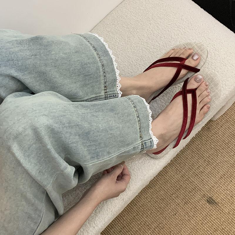 Fashion Fashion Round Toe Ladies Flats Slippers Slides New In Summer Beach Female Flip flops Women Flats Slippers Sandals Shoes